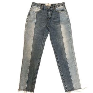 PACSUN Jeans Vintage Icon Two Tone Blue High Rise Rigid Size 27 Preloved